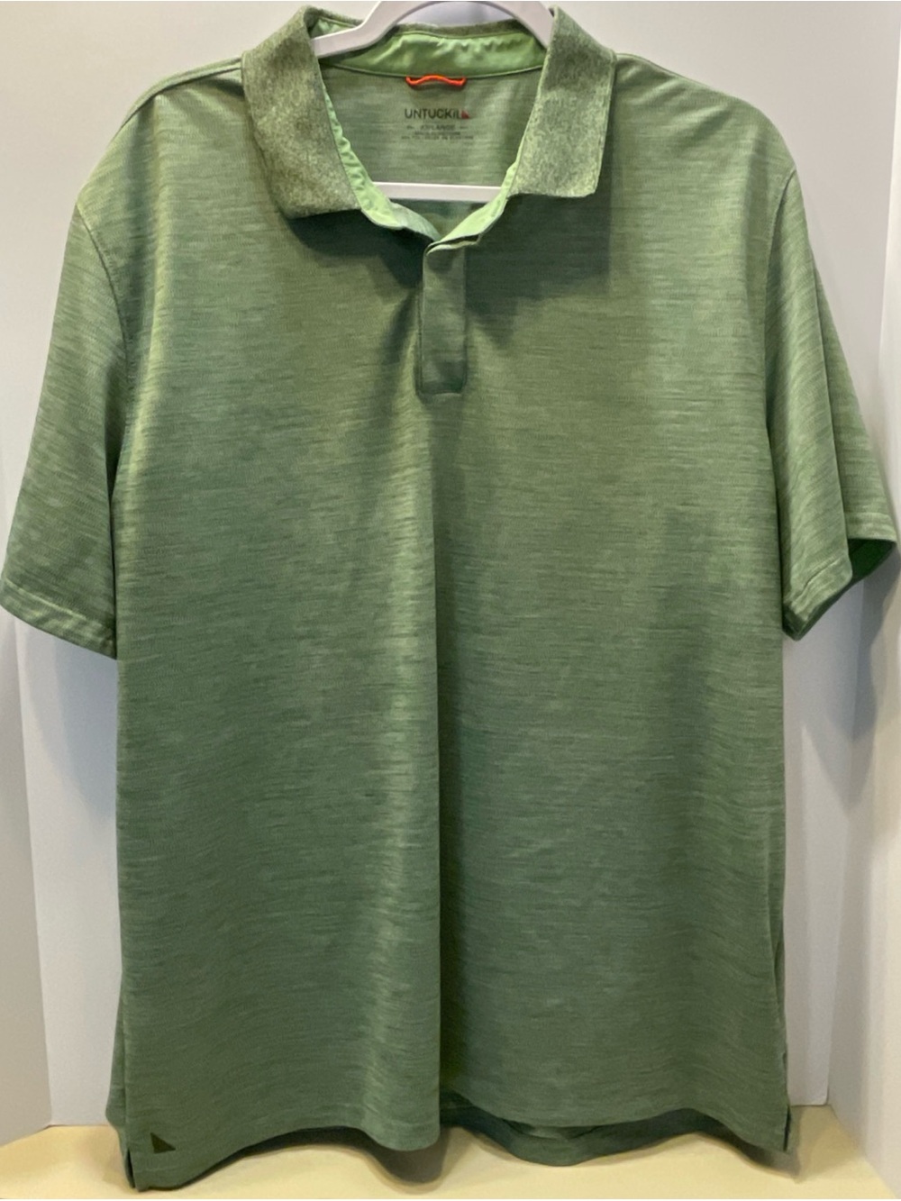 UNTUCKit Polo Shirt Men's 2XL XXL Green Short Sleeve untuck